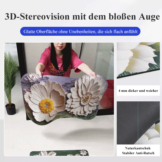 3D-gedruckte, saugfähige Bodenmatte aus Diatomeenschlamm