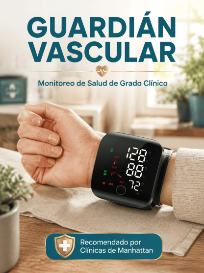 Tensiómetro electrónico de muñeca totalmente automático con pantalla grande y función de voz