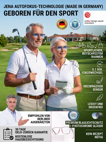【Eine Brille für das ganze Leben!】Ultraleichte und bequeme Anti-Blaulicht-Brille für Presbyopie