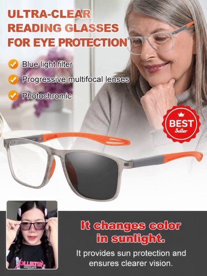 [100% Money-Back Guarantee] Sports-Style 2-in-1 UV-Protective Photochromic Reading Glasses