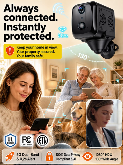 [Dual-Band Wi-Fi] Infrared Security Camera