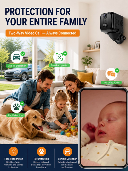 [Dual-Band Wi-Fi] Infrared Security Camera