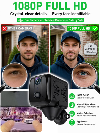 [Dual-Band Wi-Fi] Infrared Security Camera