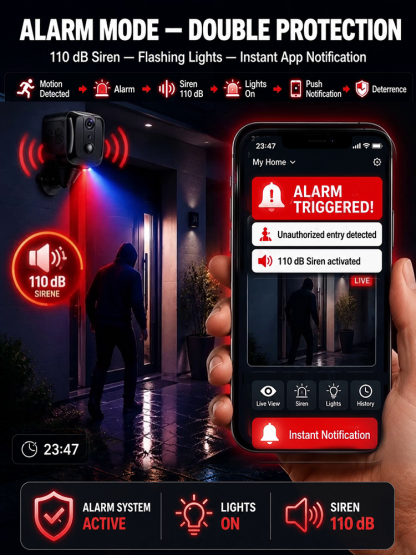 [Dual-Band Wi-Fi] Infrared Security Camera