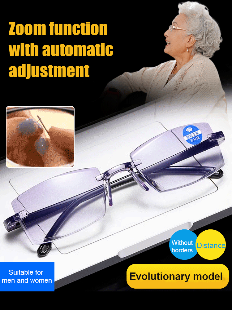 Anti blue light zoom reading glasses