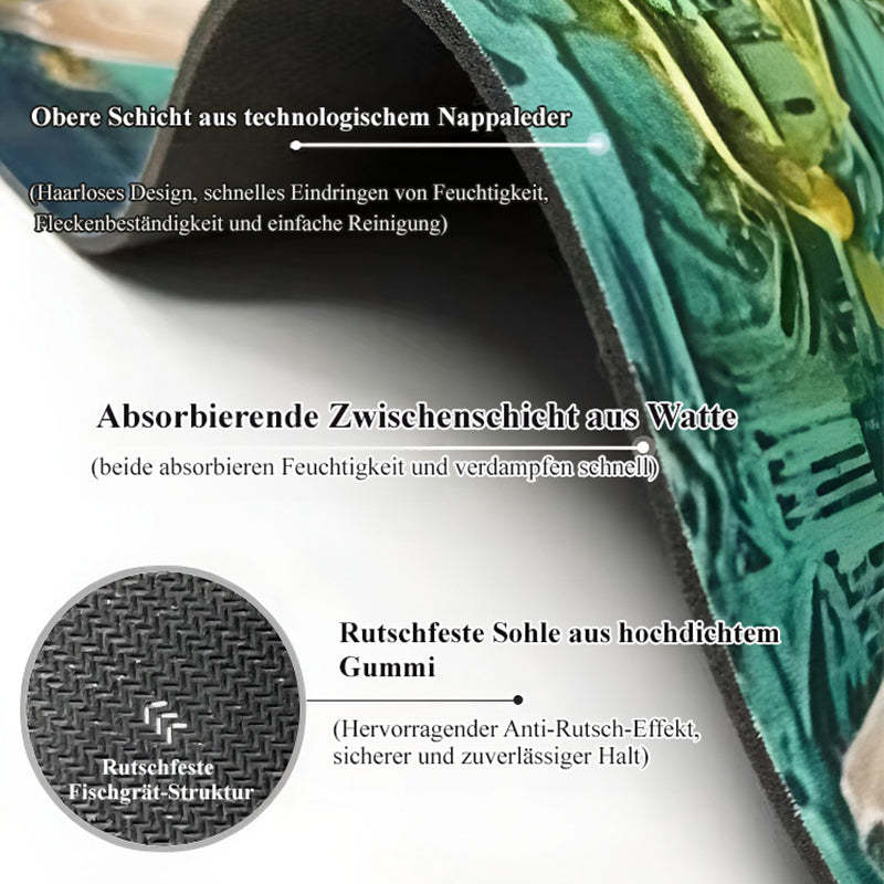 3D-gedruckte, saugfähige Bodenmatte aus Diatomeenschlamm