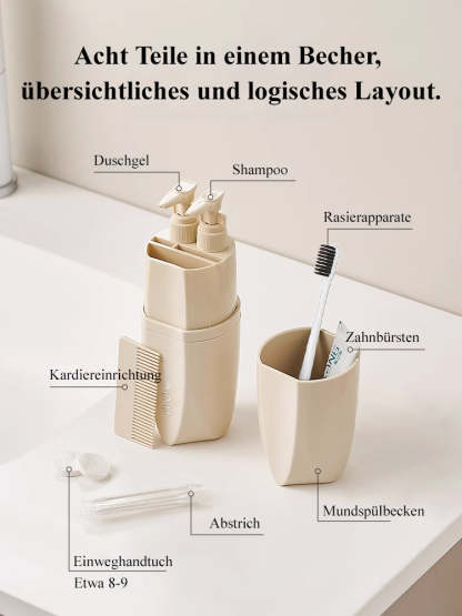 【Reisezauber】8-teiliges Reiseset für Becher