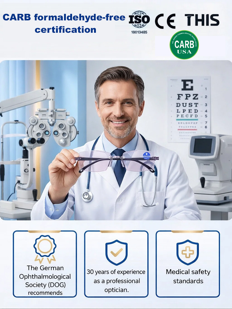 [Auto-Focus from -7D to +7D] Smart Zoom Comfort Reading Glasses