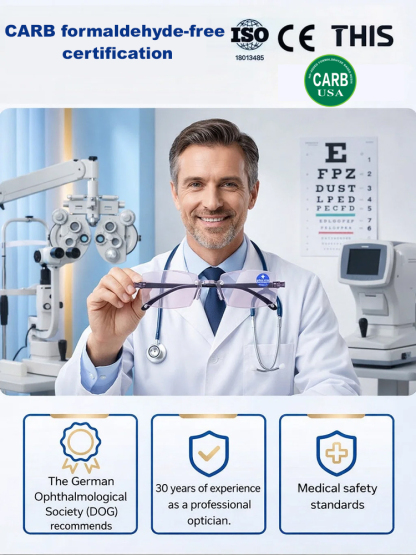[Auto-Focus from -7D to +7D] Smart Zoom Comfort Reading Glasses