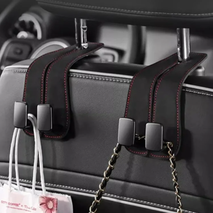 Autositz-Rückseite mit umklappbarem Schaffell und Doppelhaken