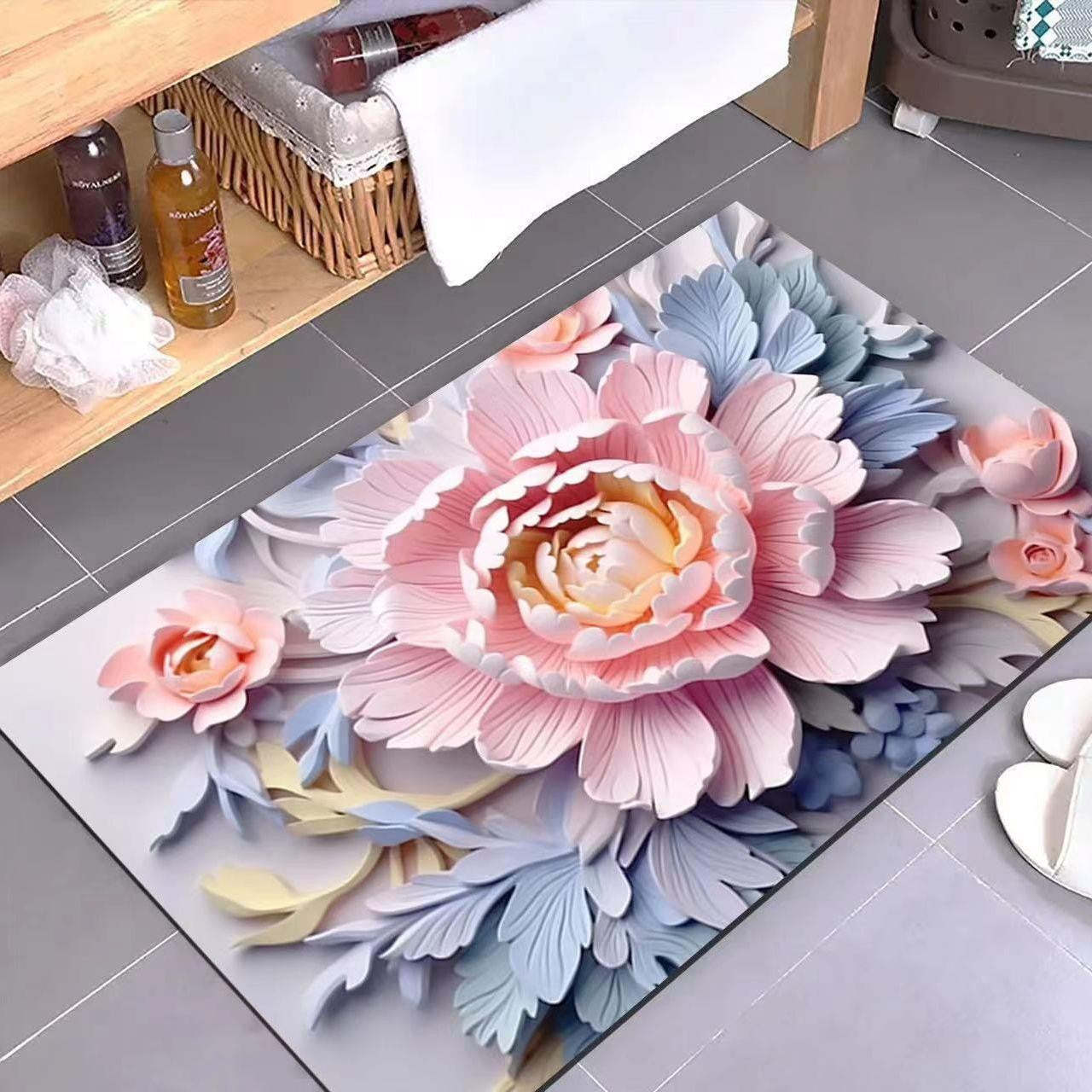 3D-gedruckte, saugfähige Bodenmatte aus Diatomeenschlamm