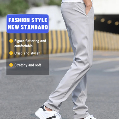 Casual trousers with elastic waistband