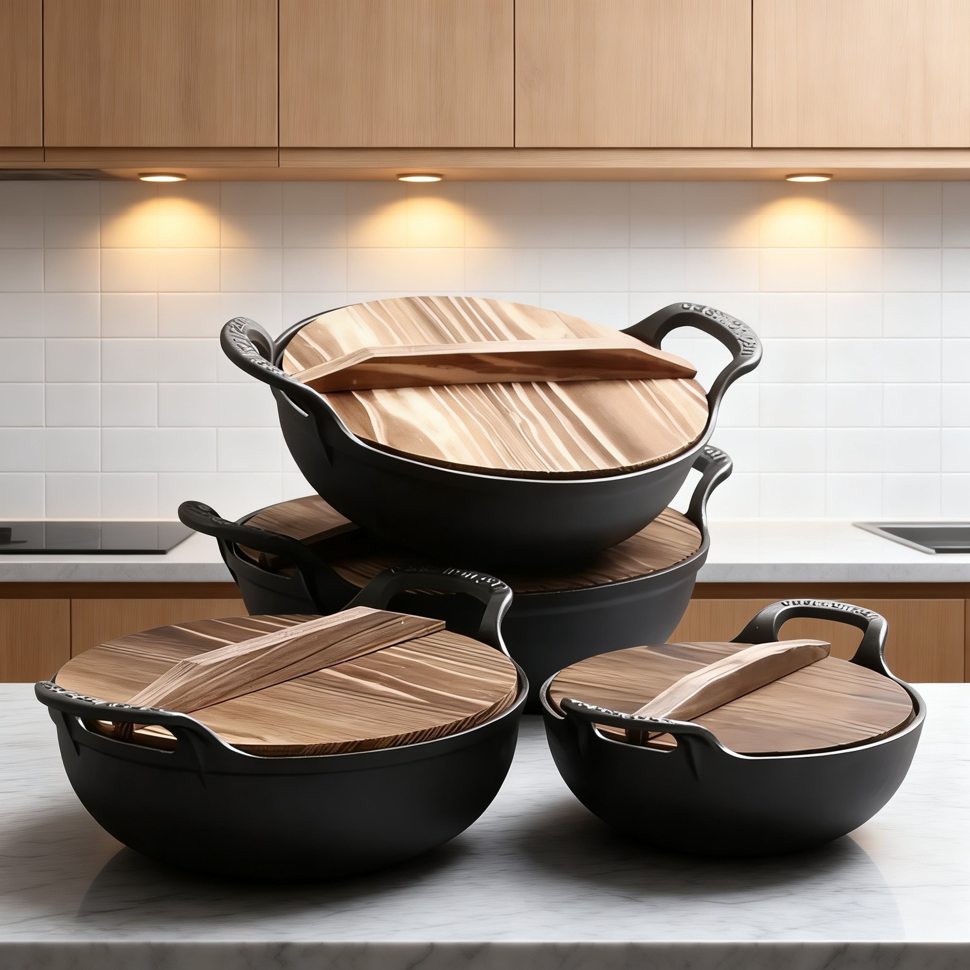 Dicker Gusseisen-Hänge-Eintopftopf, Haushalts-Suppentopf ohne Beschichtung, nicht haftend