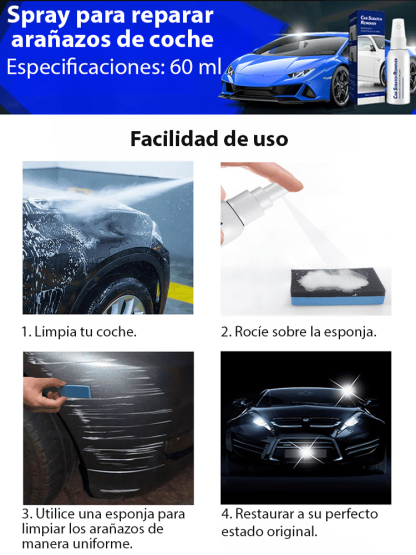 Spray Reparador de Arañazos: ¡Tu Coche Como Nuevo en 5 Minutos Sin Pisar el Taller