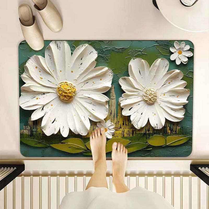 3D-gedruckte, saugfähige Bodenmatte aus Diatomeenschlamm