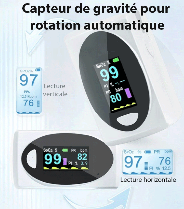 【Précision de 99 %】Oxymètre de pouls avancé