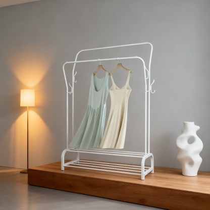 Haushalt Doppelstangen-Boden-Wäscheständer