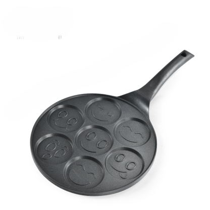 Seven-hole egg dumpling pan non-stick flat-bottom omelette pan cartoon breakfast pan baby auxiliary