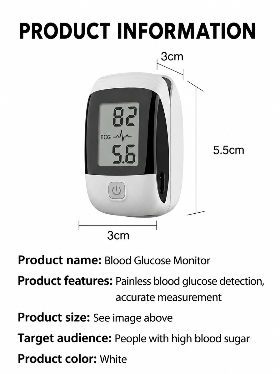 Finger-Clip Pulse Oximeter Heart Rate Monitoring