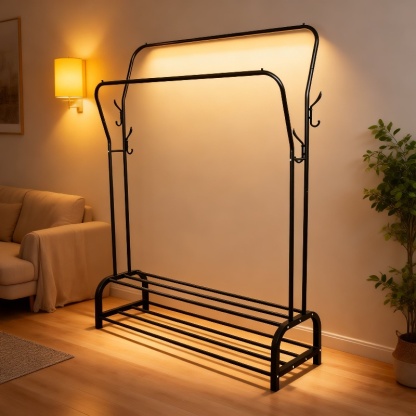 Haushalt Doppelstangen-Boden-Wäscheständer