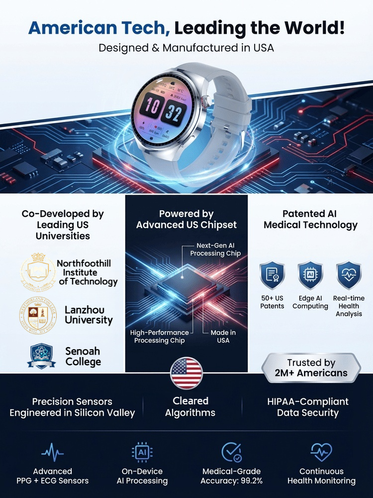 【Recommended by MDs!】The Newest Smart Health Watch！US Technology: 10 Years Ahead of China！