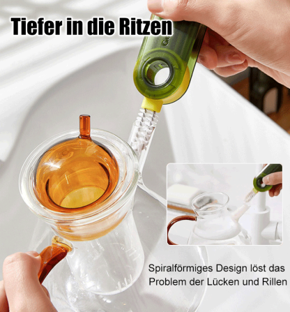Drei in einem flexiblen Becherabdeckungsbürste