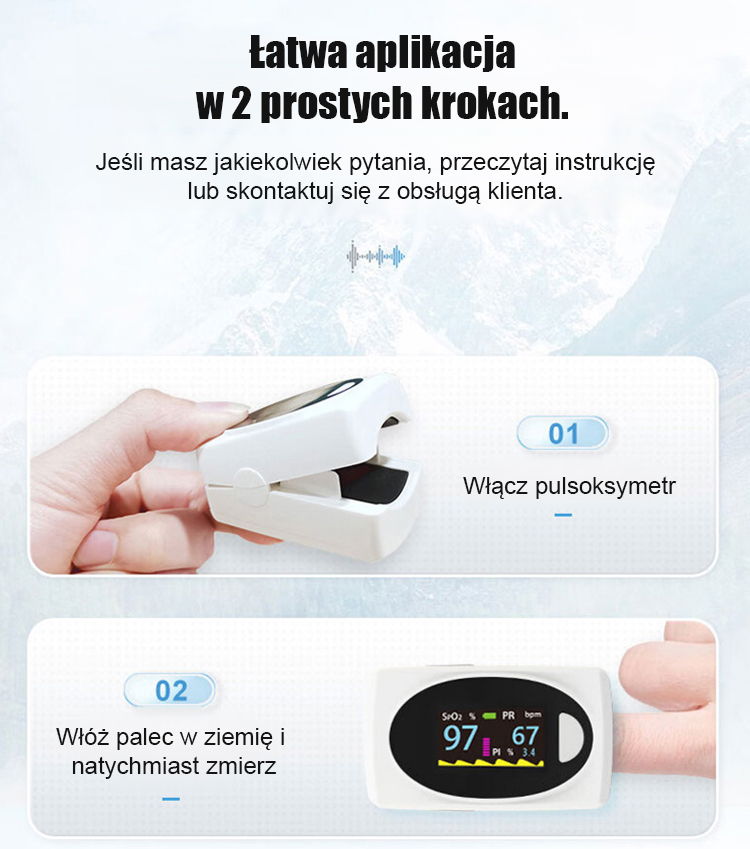 Zaawansowany pulsoksymetr z dokładnością 99%.