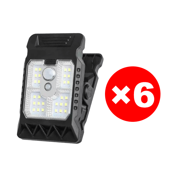 Lampe solaire à pince intelligente activée par le mouvement