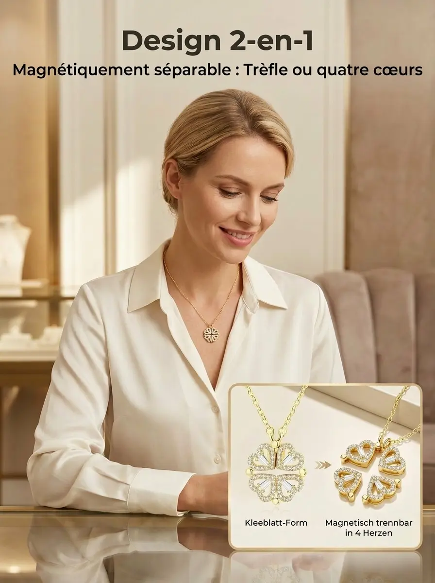 Collier « Trèfle à quatre feuilles »