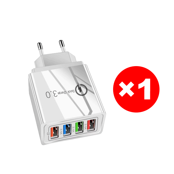 【Améliorer l'autonomie du téléphone】Chargeur de voyage à quatre ports