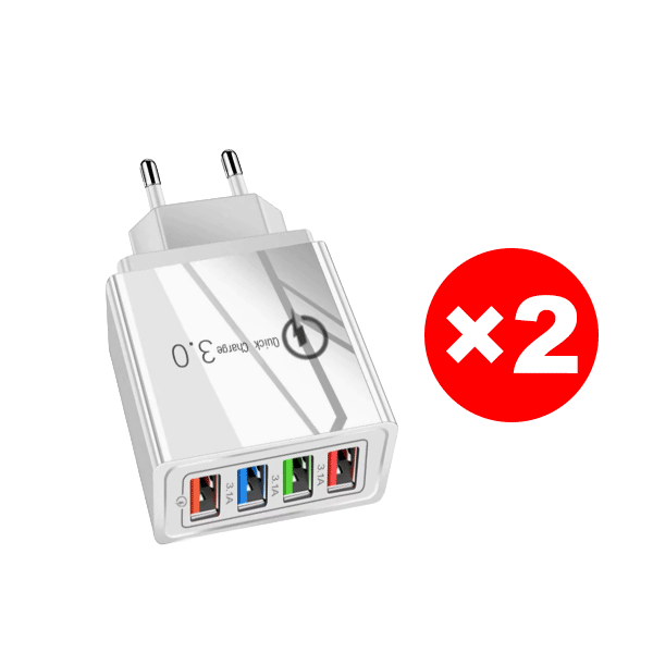 【Améliorer l'autonomie du téléphone】Chargeur de voyage à quatre ports