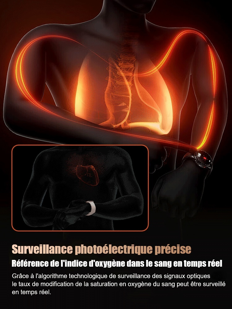 Montre intelligente de surveillance santé AI