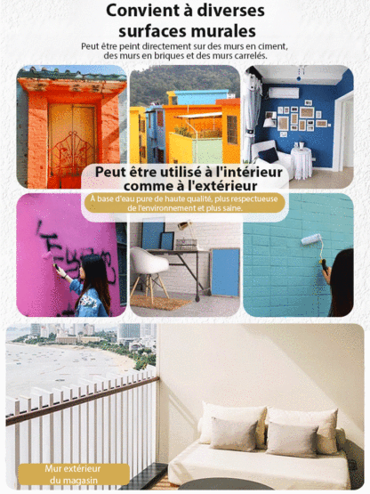 Peinture imperméabilisante 5 en 1 sans formaldéhyde à séchage rapide en 2 heures