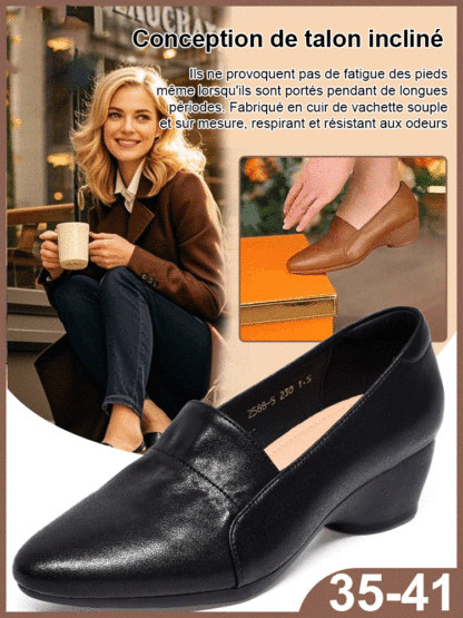 Chaussures orthopédiques en cuir à semelle souple pour femmes