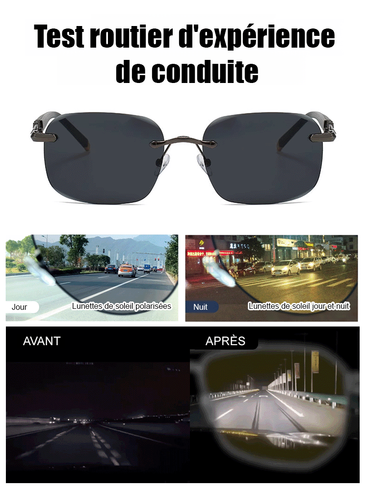 Lunettes de soleil polarisées haute définition pour pilote