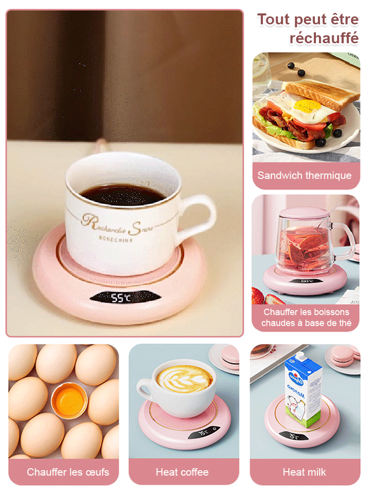 Tapis chauffant pour gobelets