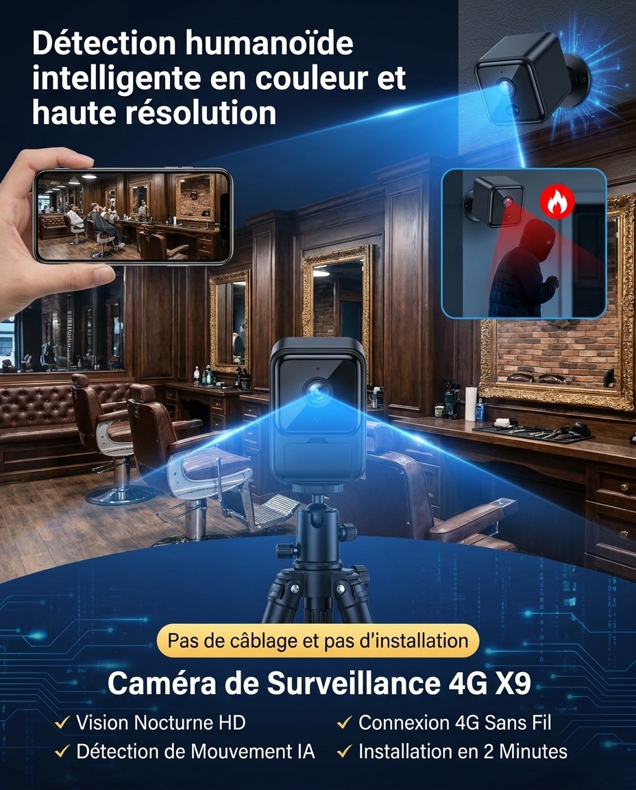 Caméra de surveillance intelligente à distance 4G🌈Cryptage des données, installation en 10 secondes 💖Aucun Wi-Fi, ni alimentation, ni câble réseau requis.🌱Données illimitées, espace de stockage généreux💡