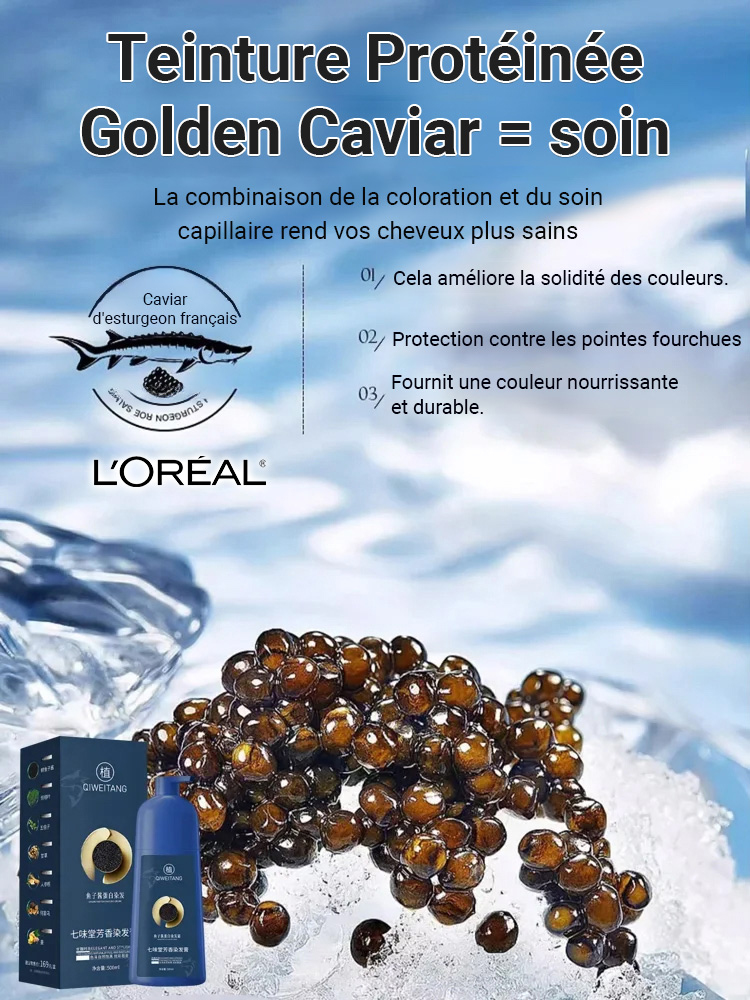 Coloration capillaire protéinée au caviar Zhi Huashi