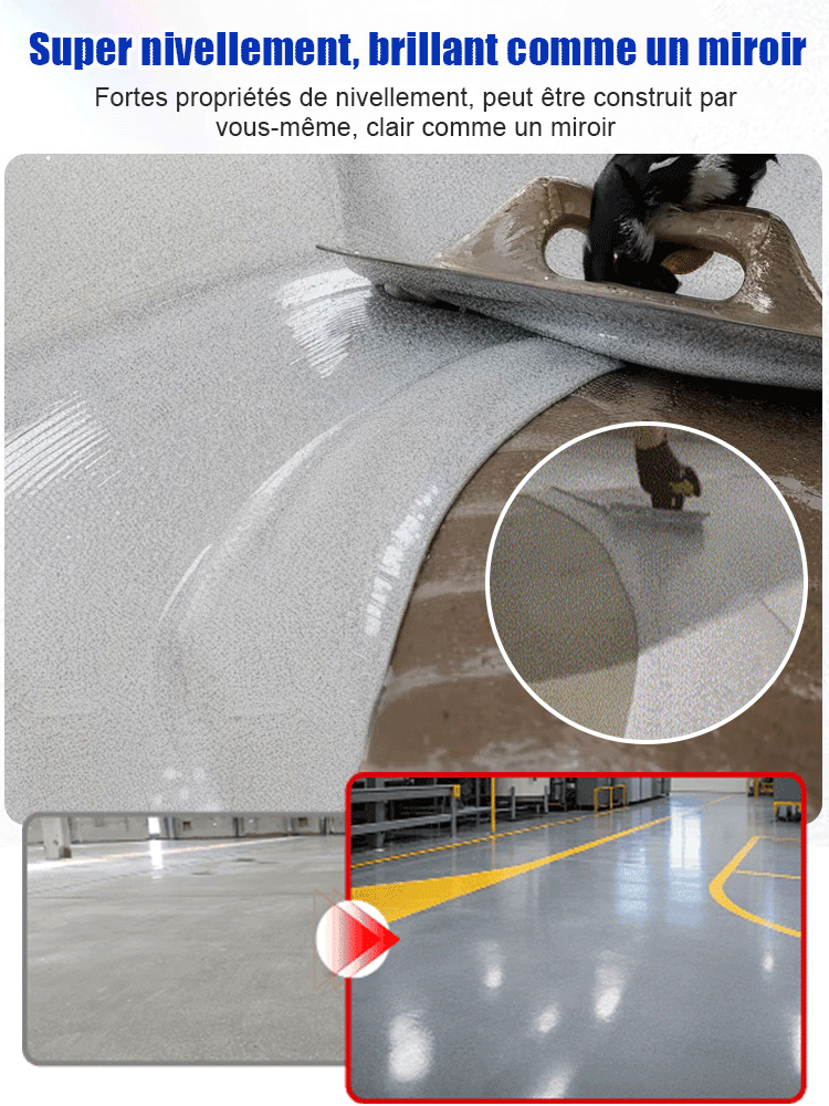 Peinture pour sol imitation marbre, couleur sable époxy