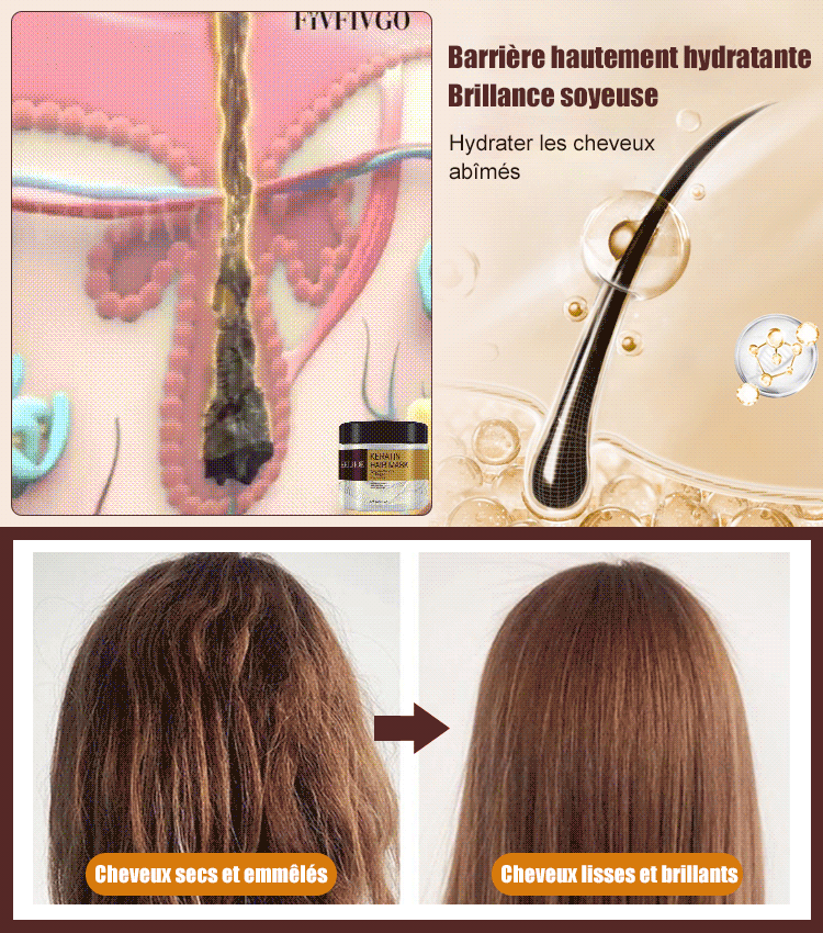 Masque capillaire au collagène