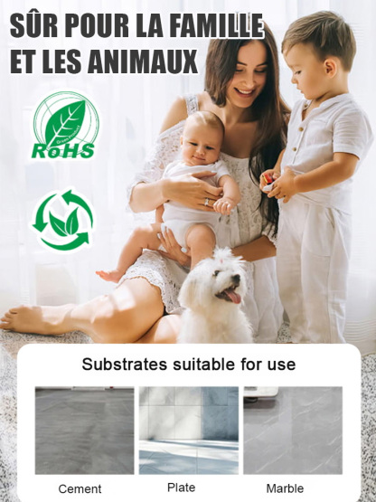 Peinture pour sol imitation marbre, couleur sable époxy