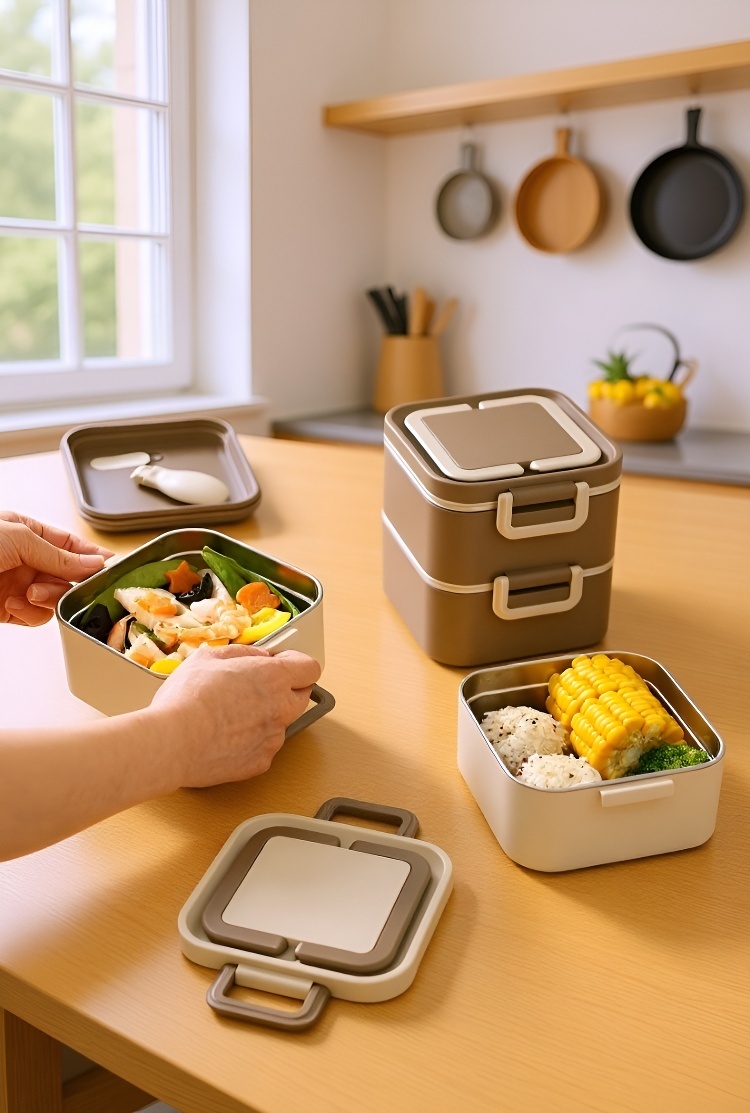 Łatwy w czyszczeniu lunch box stalowy
