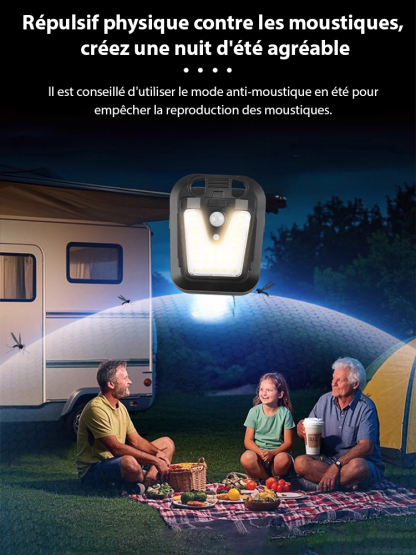 Lampe solaire à pince intelligente activée par le mouvement