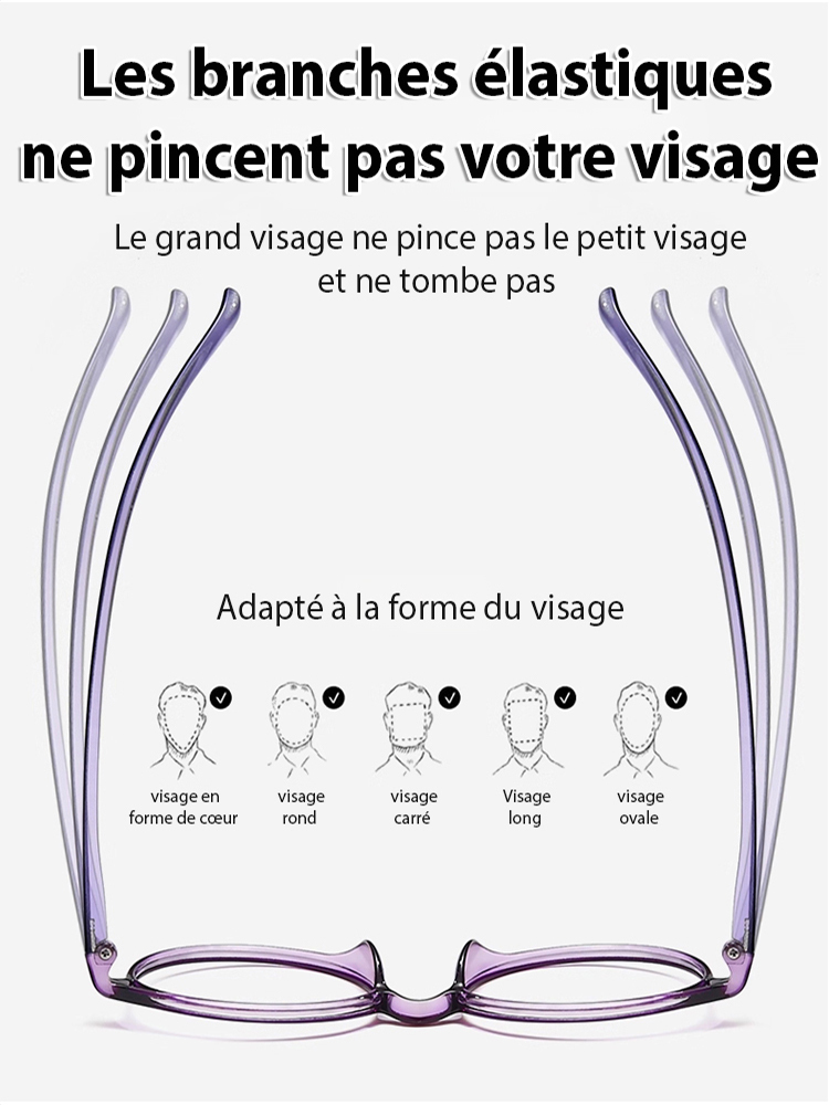 Lunettes de presbytie à zoom automatique bleu