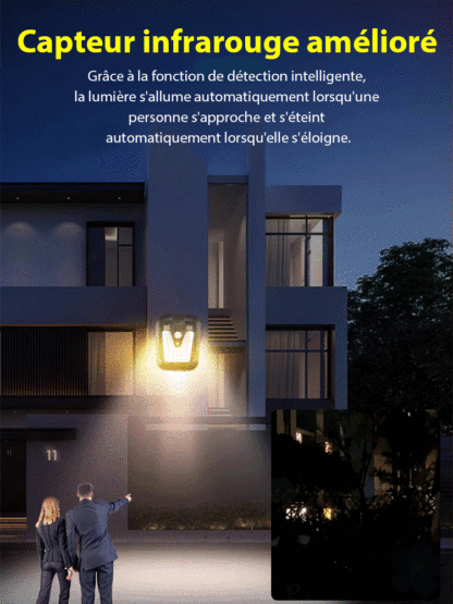 Lampe solaire à pince intelligente activée par le mouvement