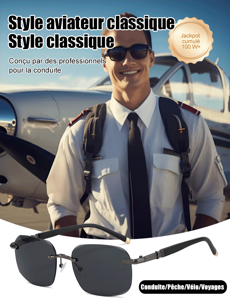 Lunettes de soleil polarisées haute définition pour pilote