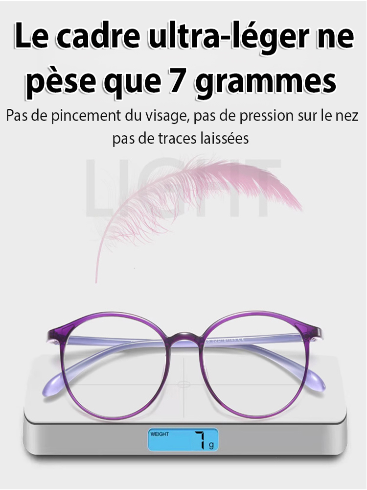 Lunettes de presbytie à zoom automatique bleu