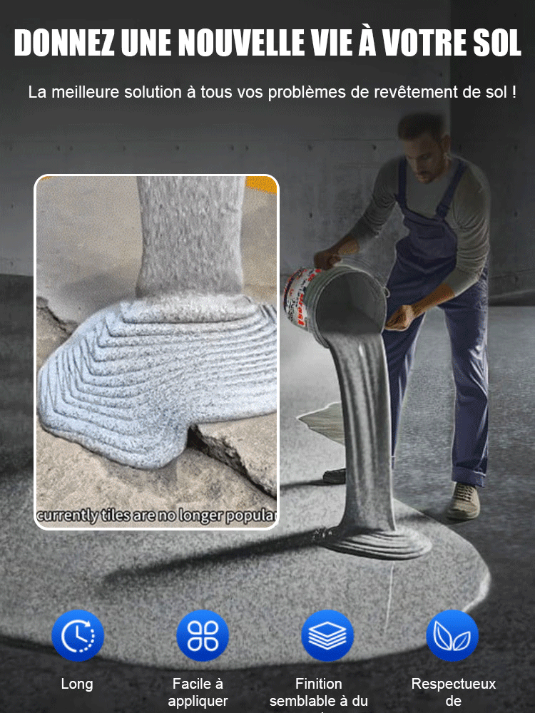 Peinture pour sol imitation marbre, couleur sable époxy