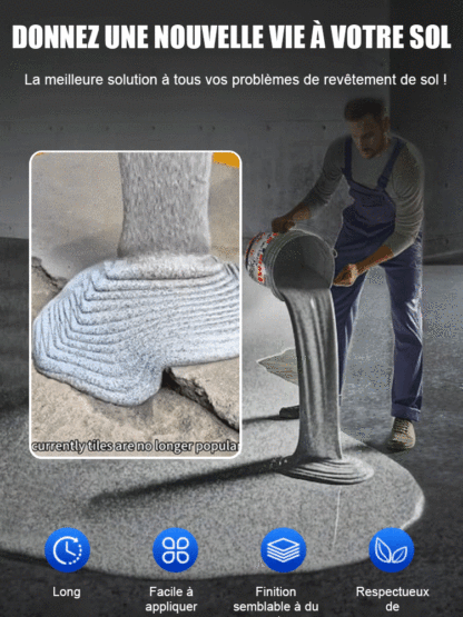 Peinture pour sol imitation marbre, couleur sable époxy