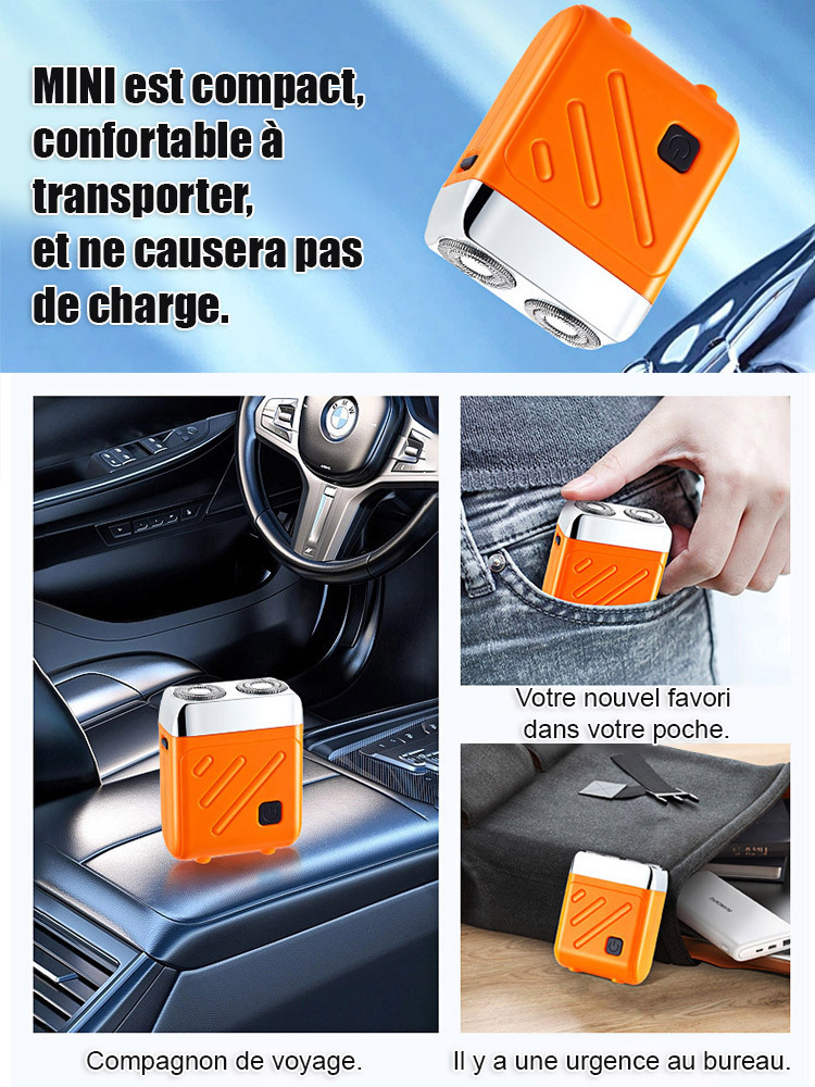 【Soldes à moitié prix】Rasoir électrique portable à double tête